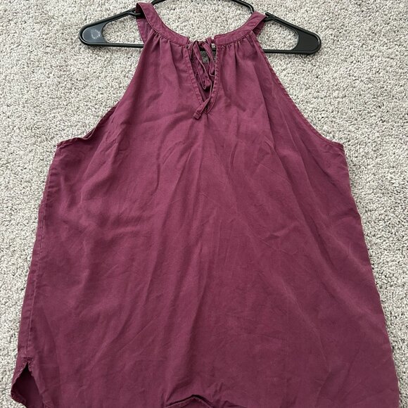 Tentree Large Purple Tank Top Tie Back Tencel Lyocell - Picture 2 of 5